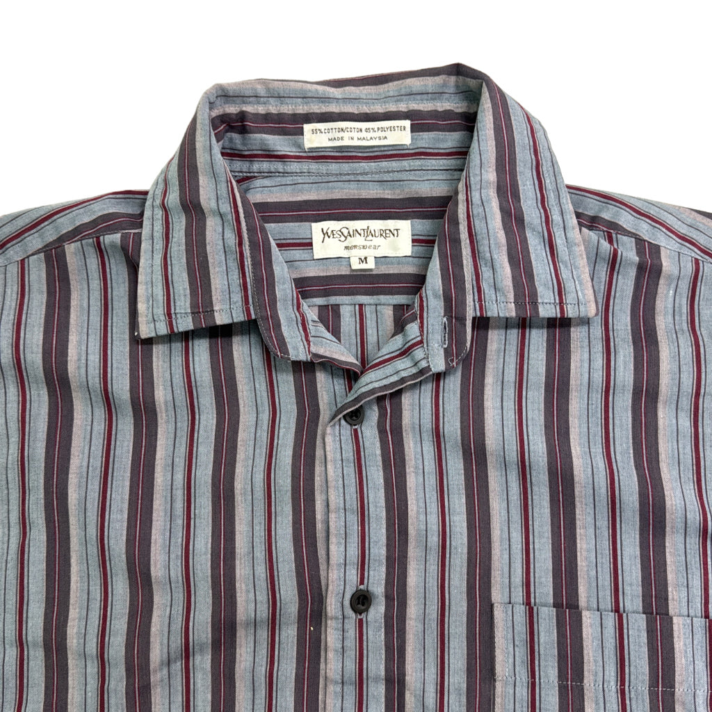 80s YVES SAINT LAURENT Stripe Shirt