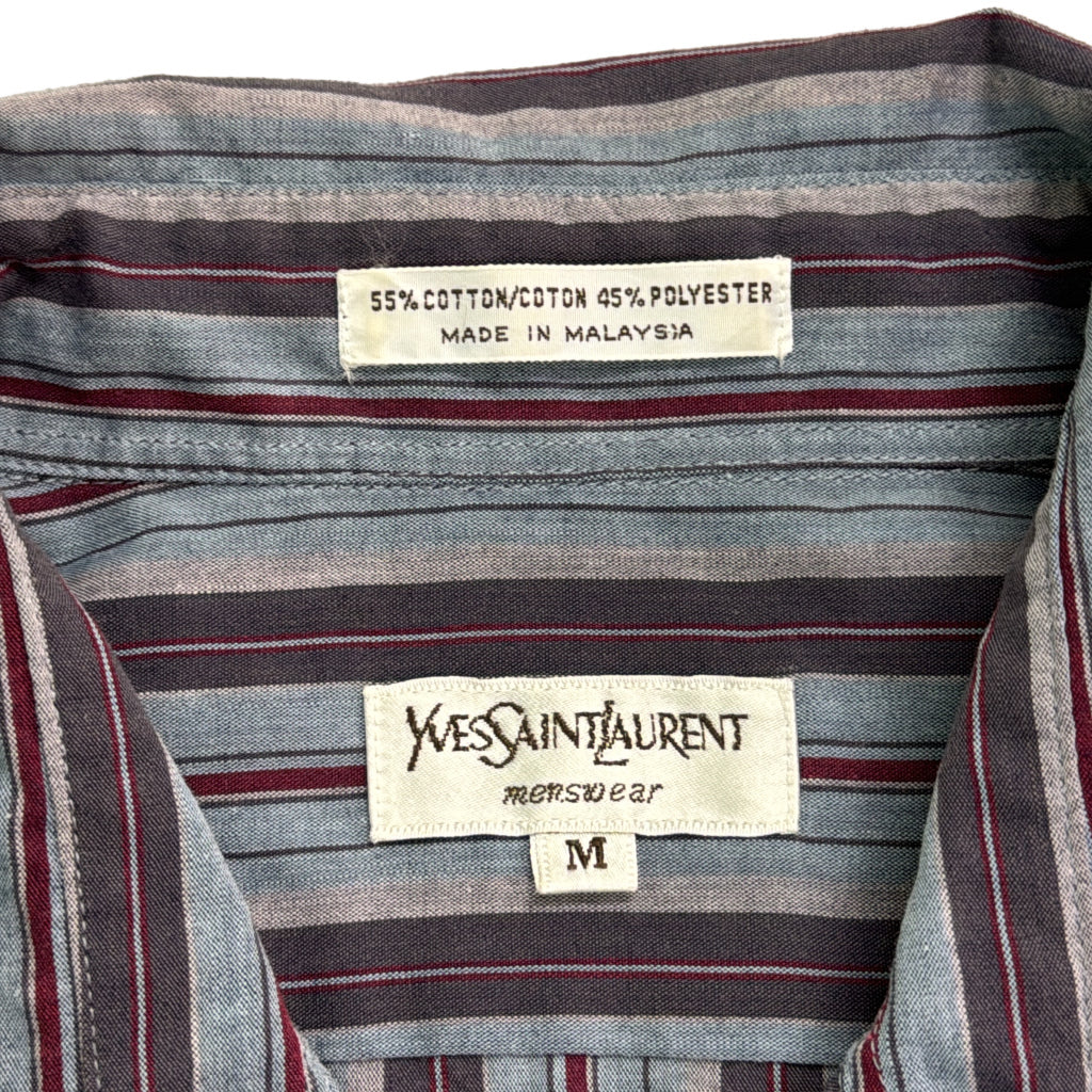 80s YVES SAINT LAURENT Stripe Shirt
