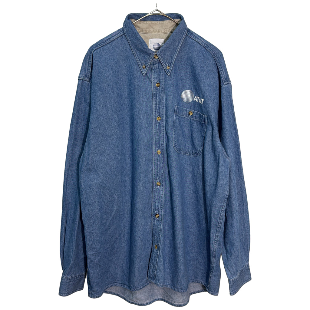 90s AT&T Denim Chambray Shirt