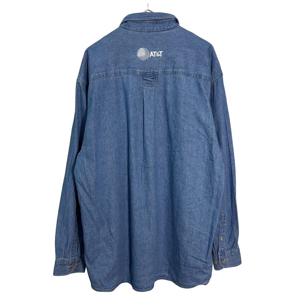 90s AT&T Denim Chambray Shirt