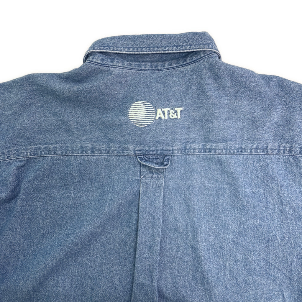 90s AT&T Denim Chambray Shirt