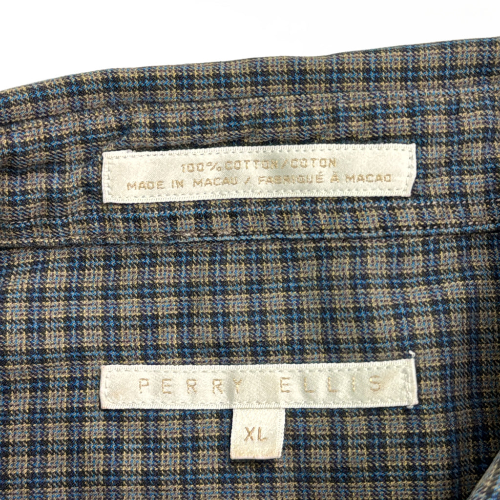 90s PERRY ELLIS Check Shirt
