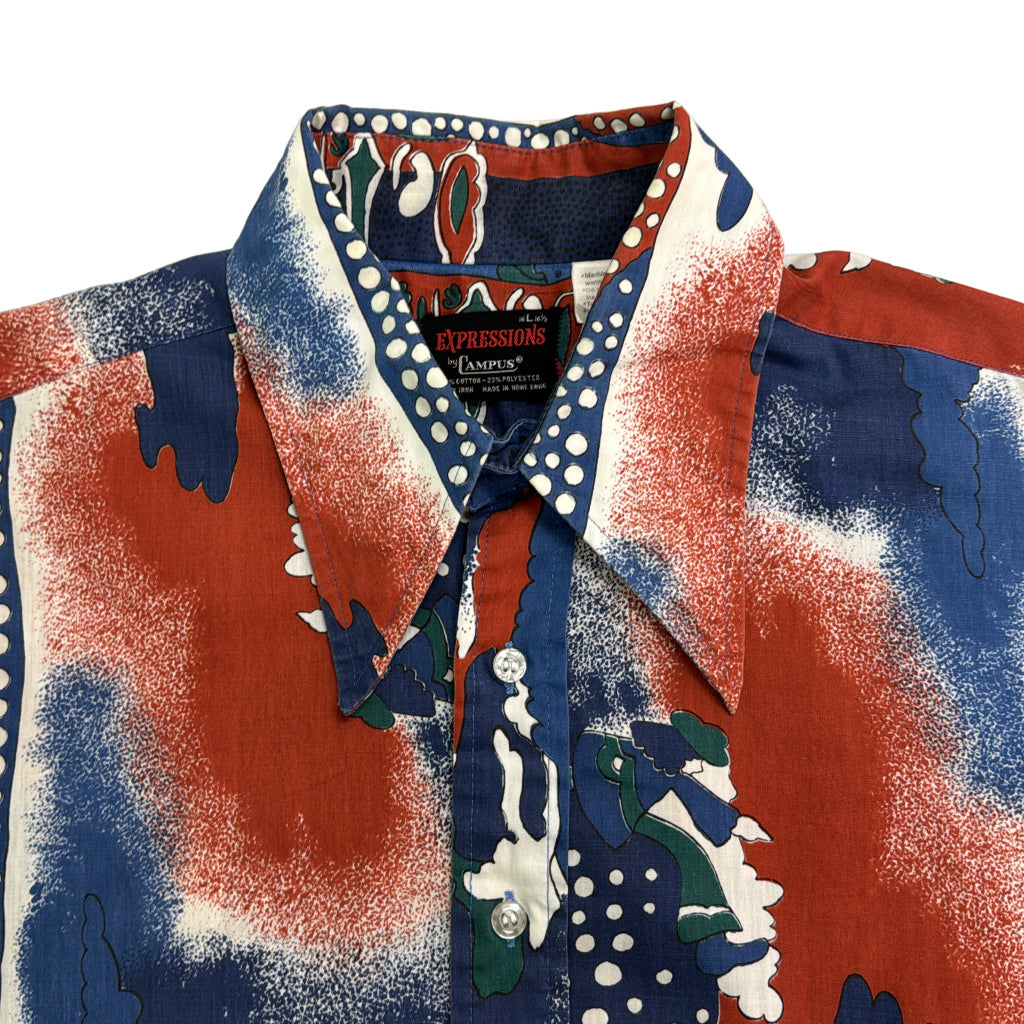 70s CAMPUS EXPRESSIONS by CAMPUS Patterned Shirt