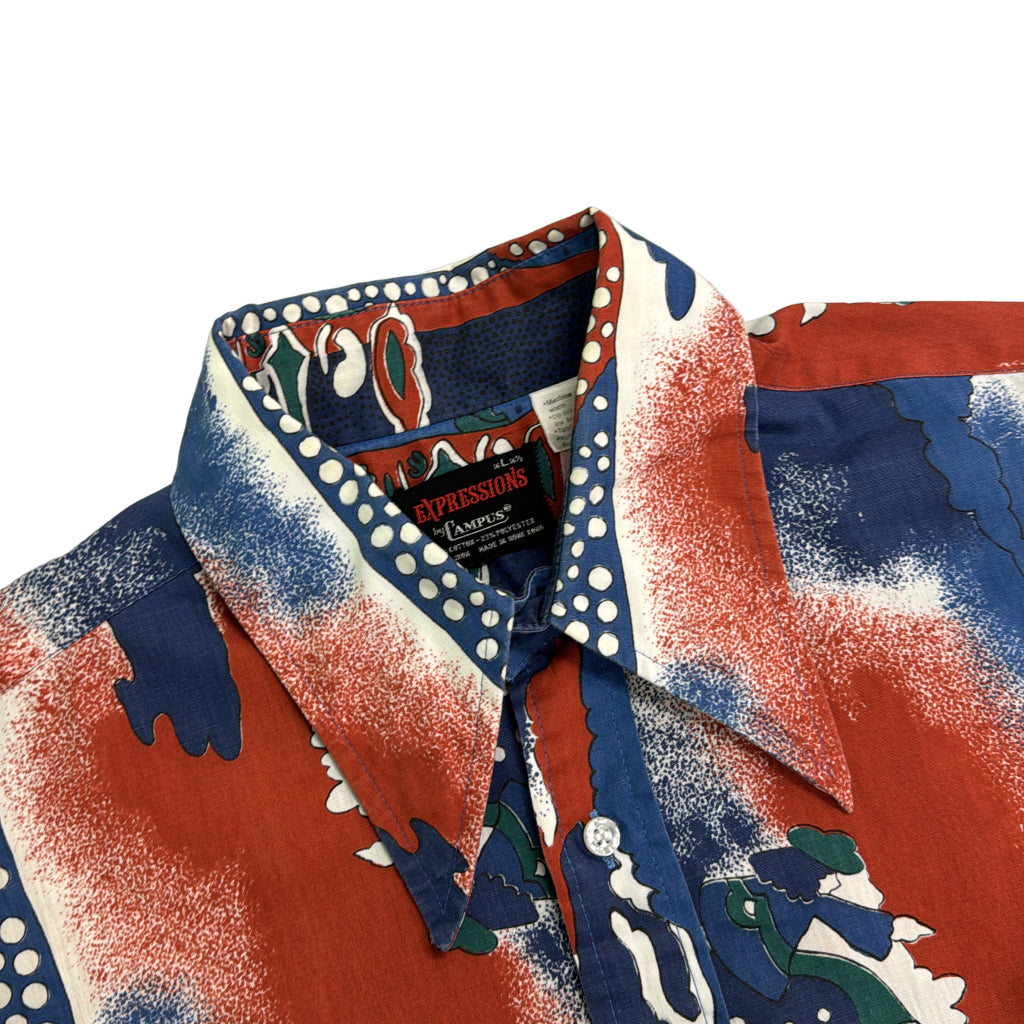 70s CAMPUS EXPRESSIONS by CAMPUS Patterned Shirt
