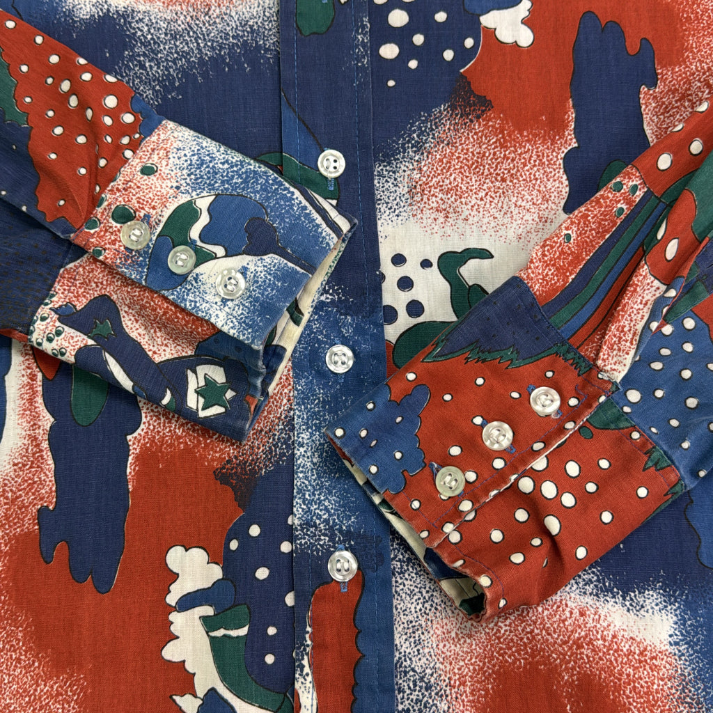 70s CAMPUS EXPRESSIONS by CAMPUS Patterned Shirt