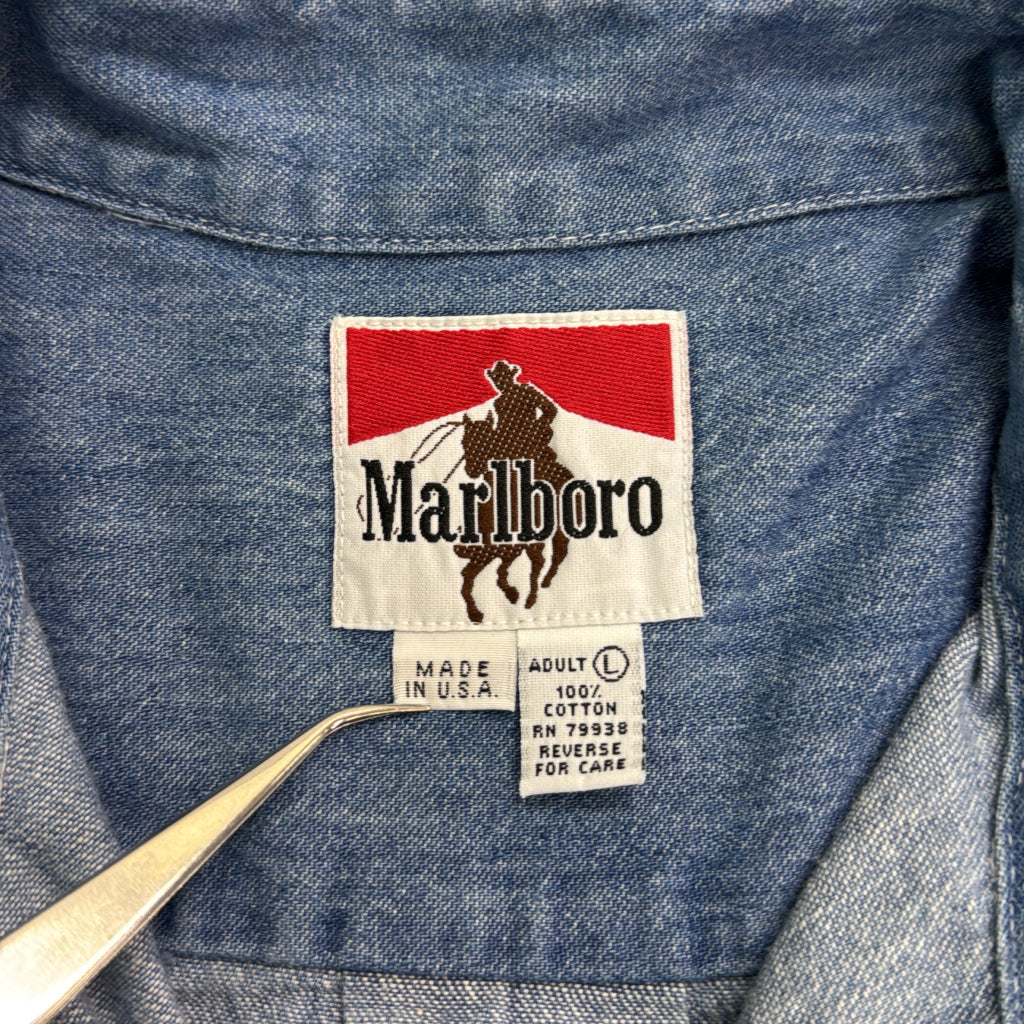 90s Marlboro Denim Chambray Shirt