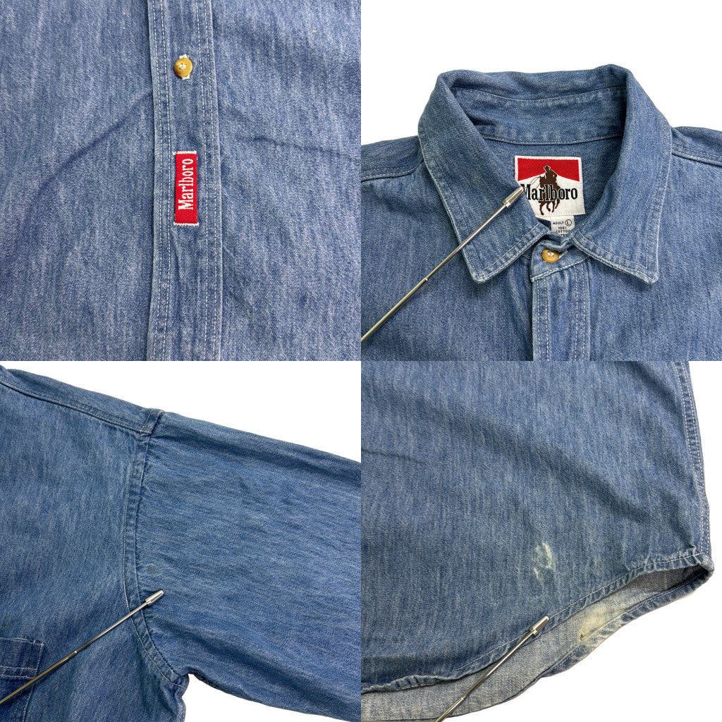 90s Marlboro Denim Chambray Shirt