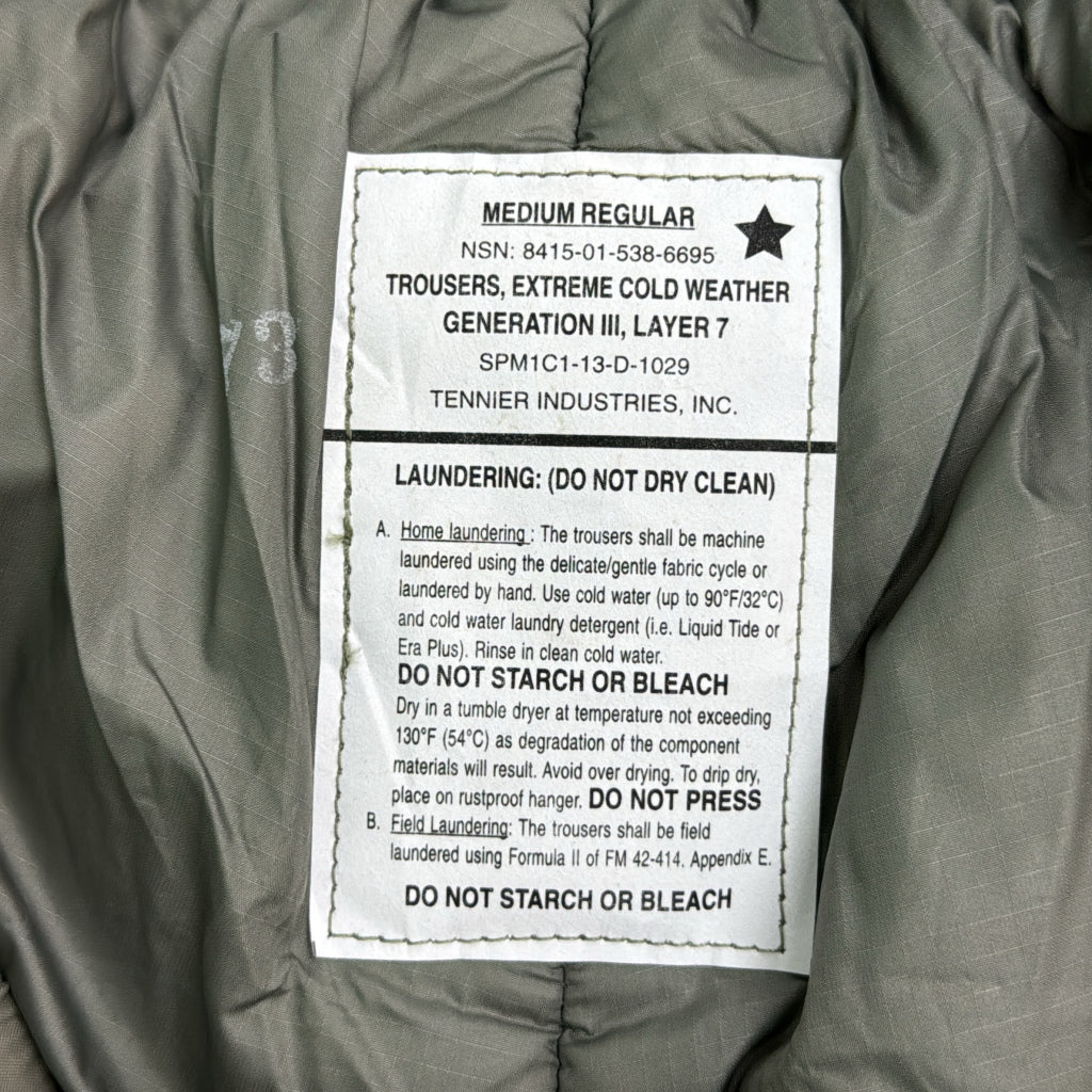 Military ECWCS GEN3 Level7 PRIMALOFT Military Pants