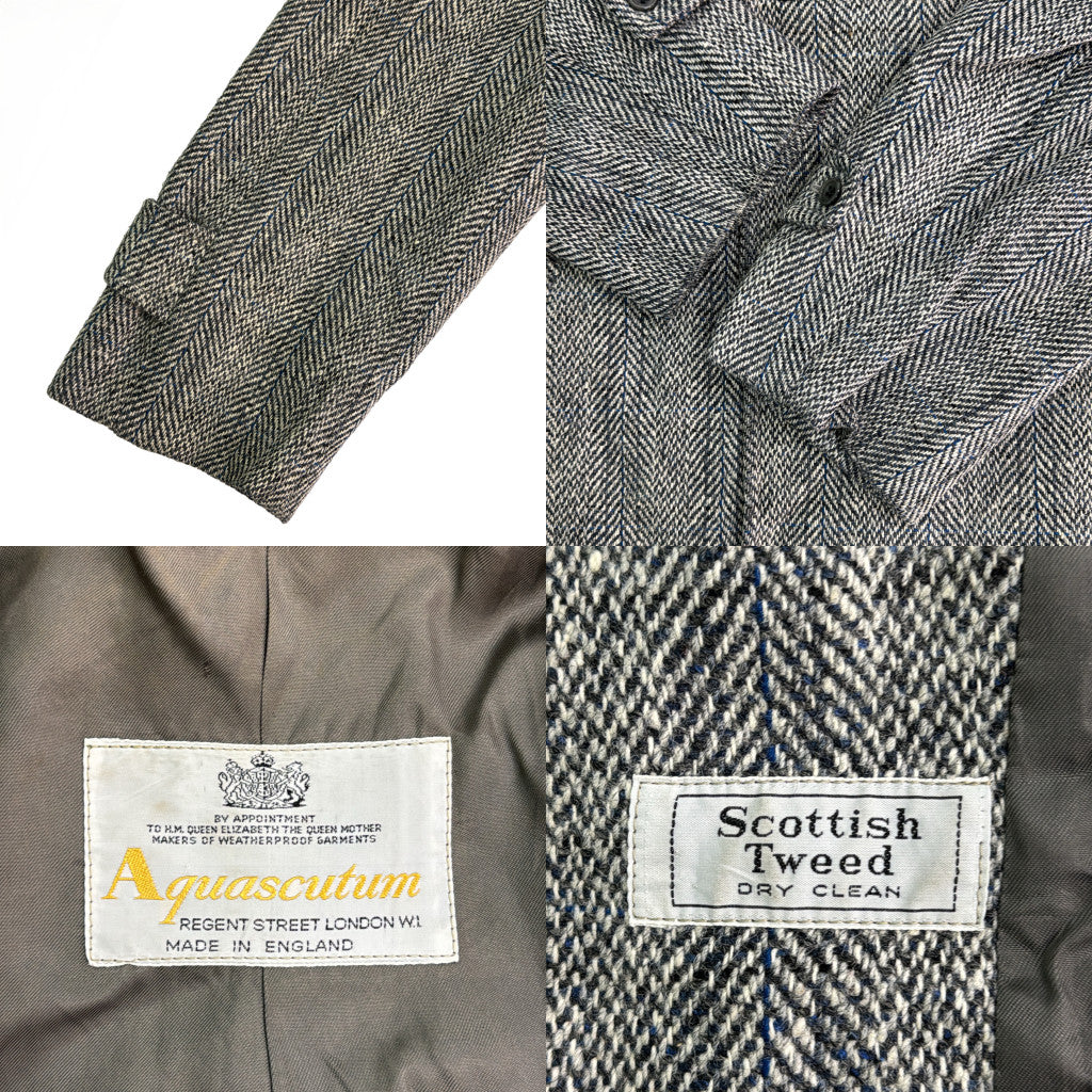 80s Aquascutum Balmacaan Soutien Collar Coat