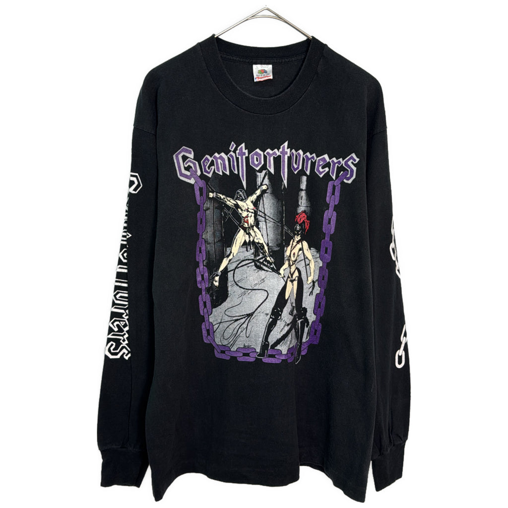 90s FRUIT OF THE LOOM Musician Long Sleeve T-Shirt