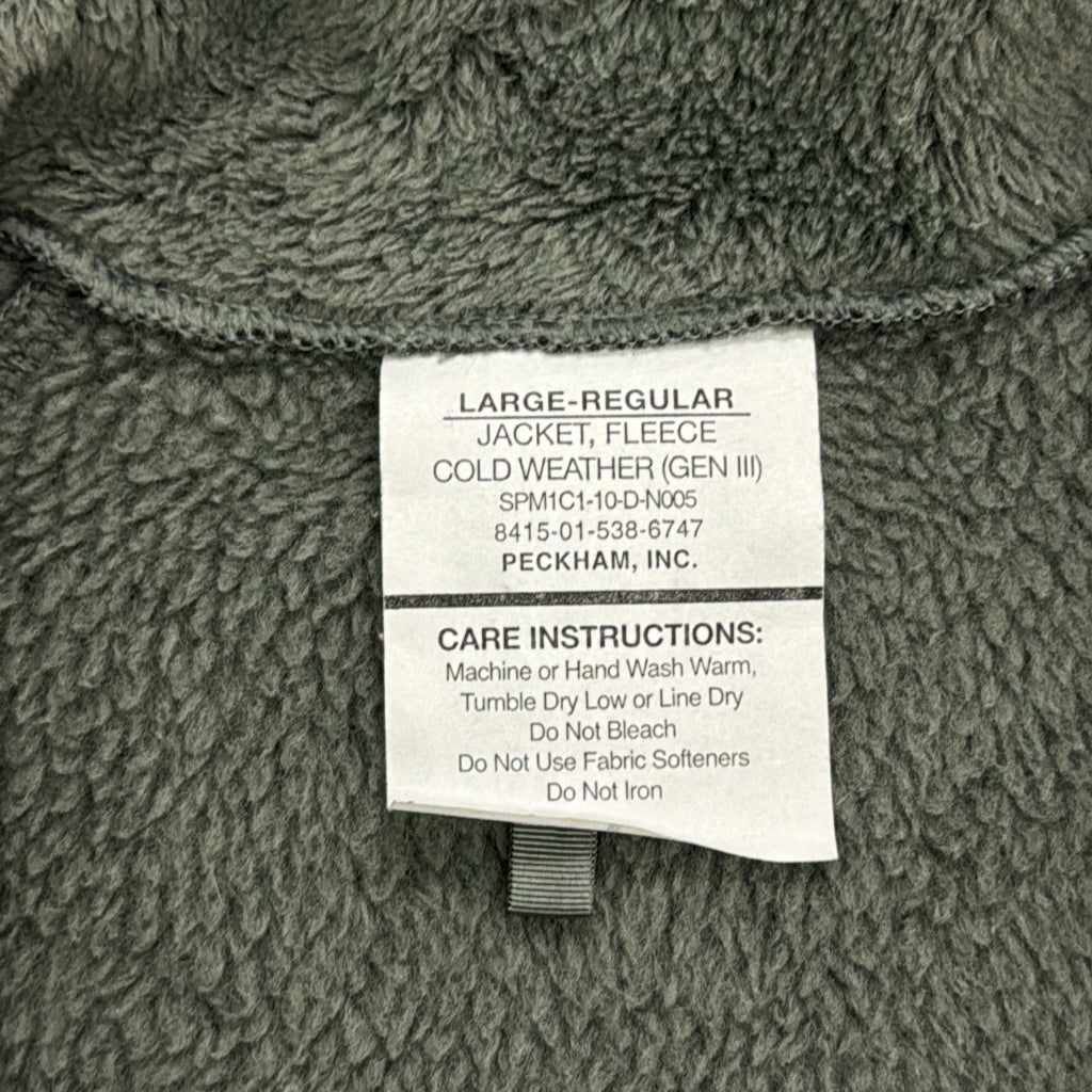 U.S. ARMY ECWCS GEN3 Level3 Fleece Jacket Military Jacket