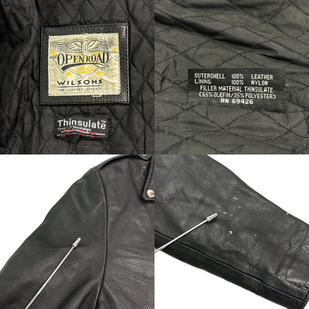 90s WILSONS LEATHER Double Riders Leather Jacket