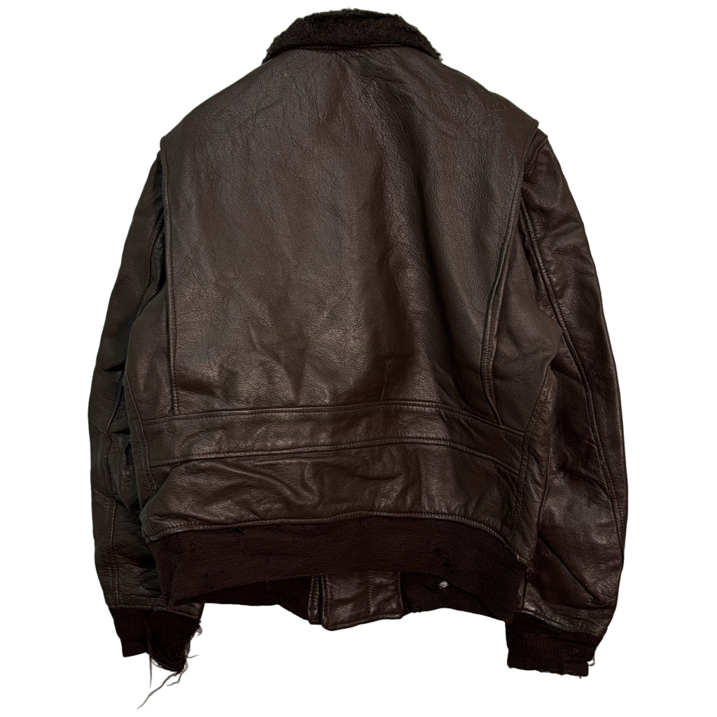 60s U.S. NAVY G-1 Flight Jacket Leather Jacket