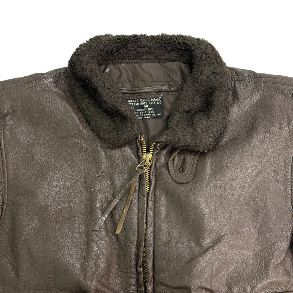 60s U.S. NAVY G-1 Flight Jacket Leather Jacket