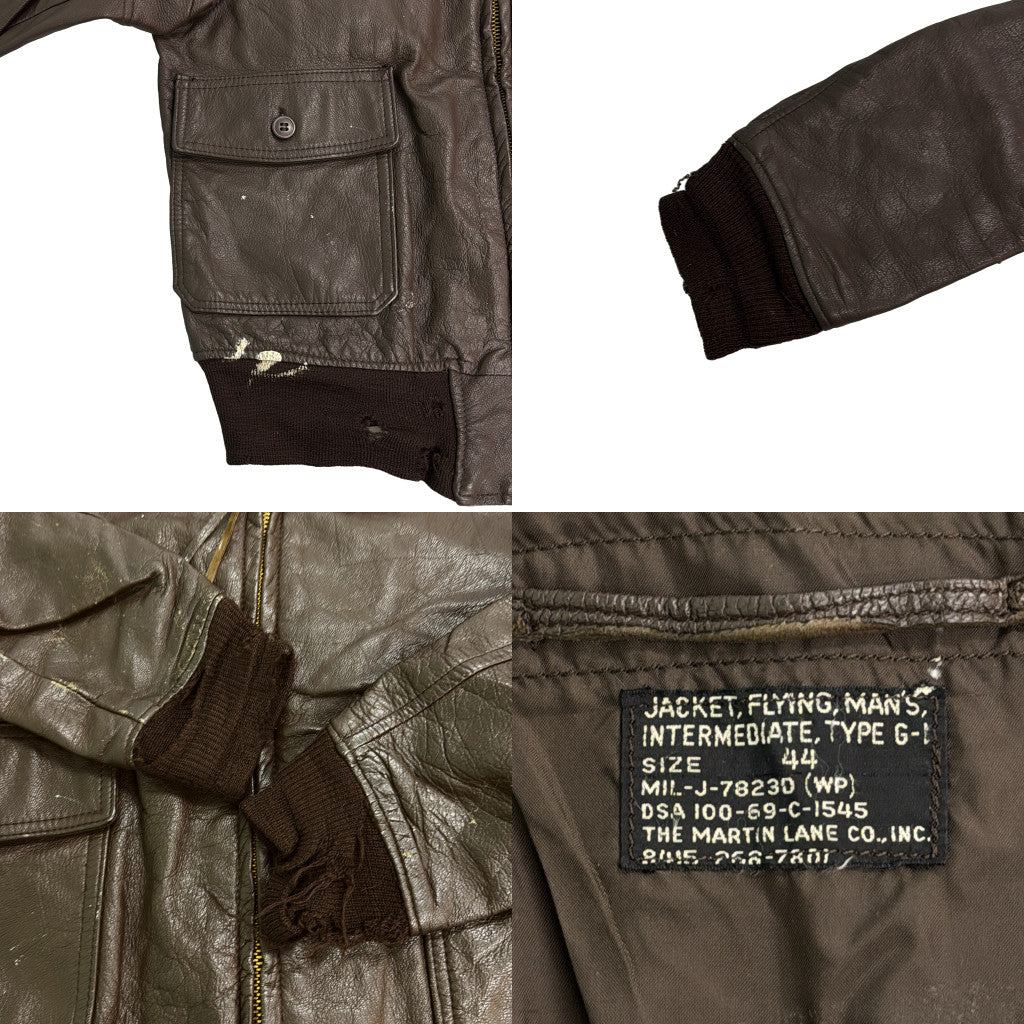 60s U.S. NAVY G-1 Flight Jacket Leather Jacket