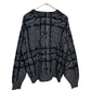 90s UNIFORM CODE Patterned Cardigan