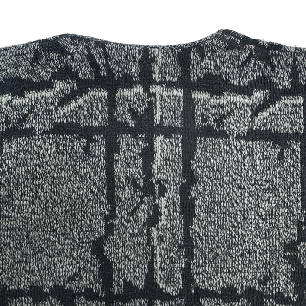 90s UNIFORM CODE Patterned Cardigan