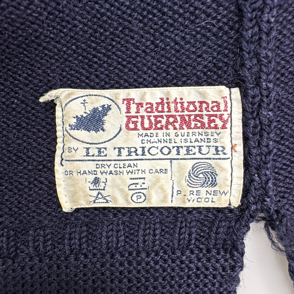 70s Traditional GUERNSEY Crewneck Sweater