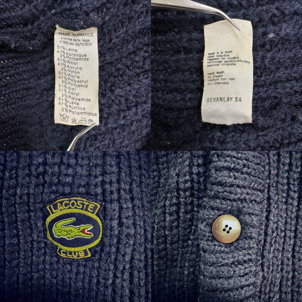 90s CHEMISE LACOSTE Plain Cardigan