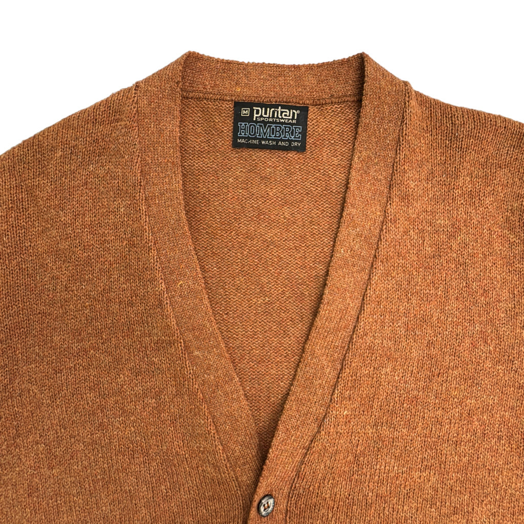 80s puritan Plain Cardigan
