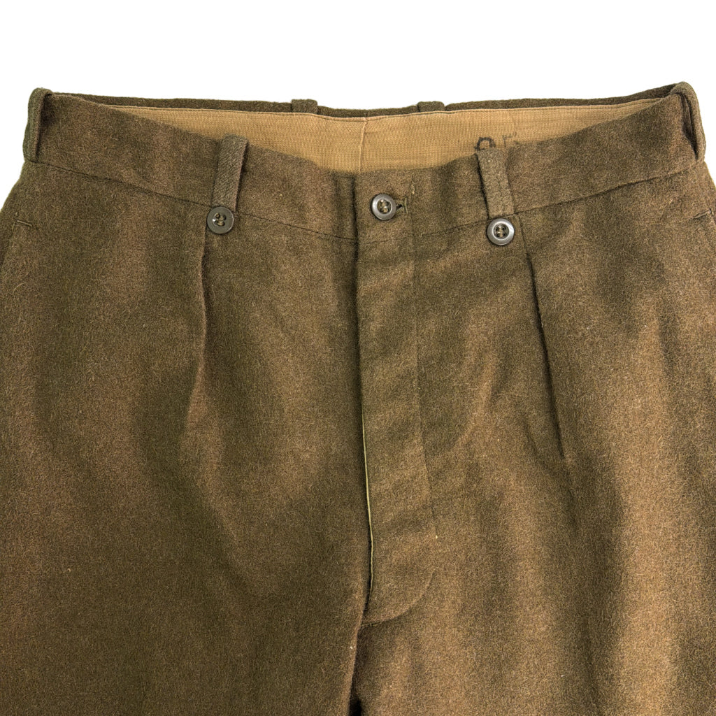 50s Euro Military M-52 Heavy Wool Trousers Long Pants
