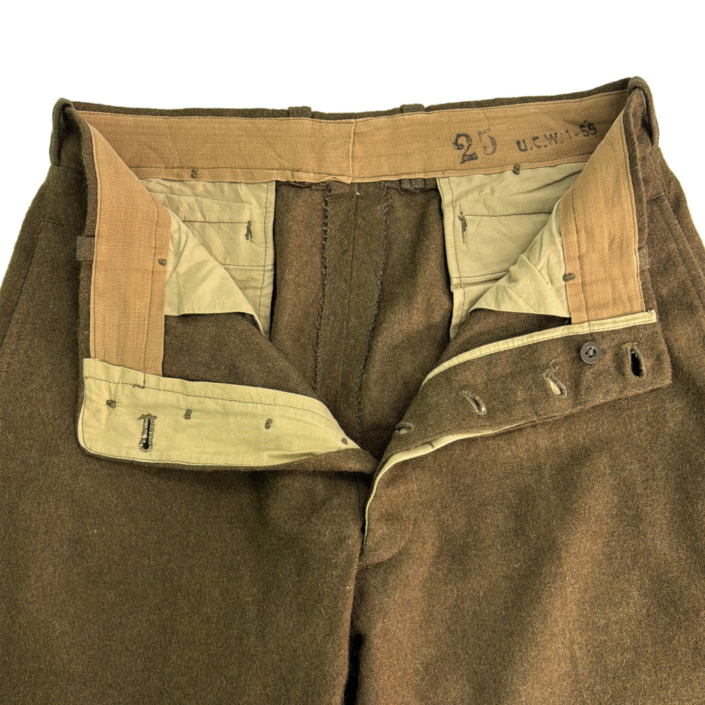 50s Euro Military M-52 Heavy Wool Trousers Long Pants