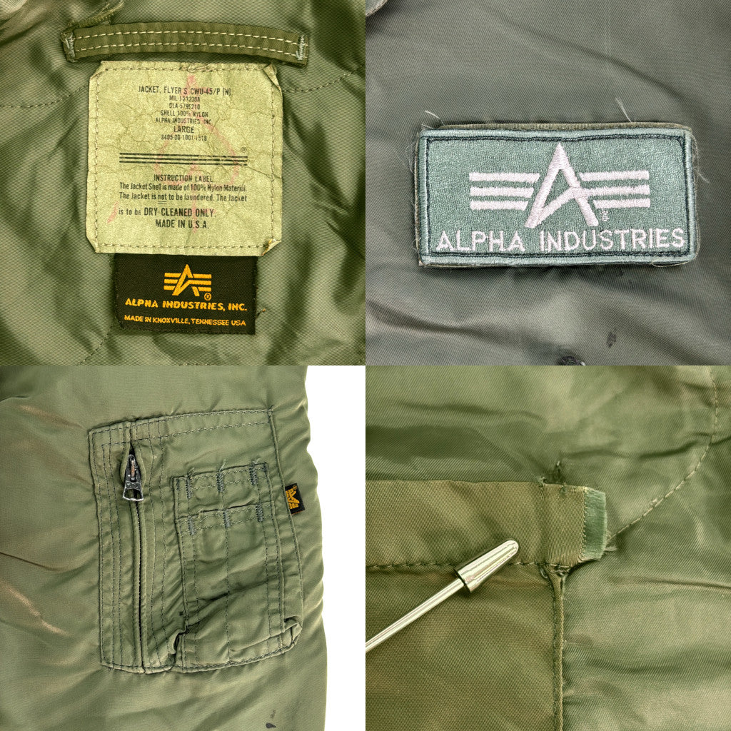 90s ALPHA INDUSTRIES CWU-45/P Flight Jacket Military Jacket