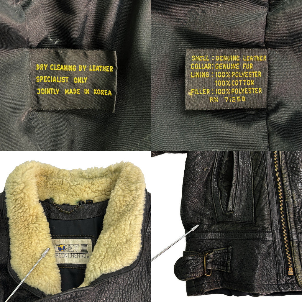 90s Comet Intercontinental Leather Jacket