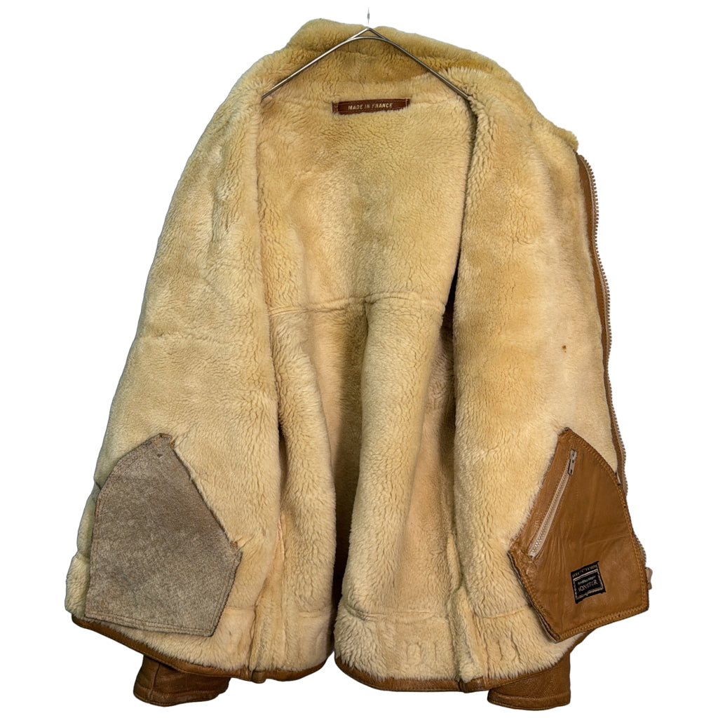 90s MONSIEUR Shearling Leather Jacket