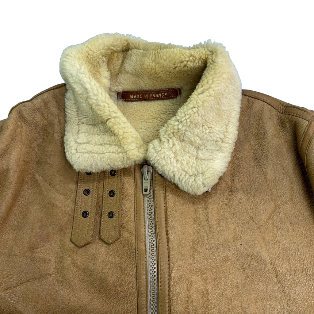 90s MONSIEUR Shearling Leather Jacket