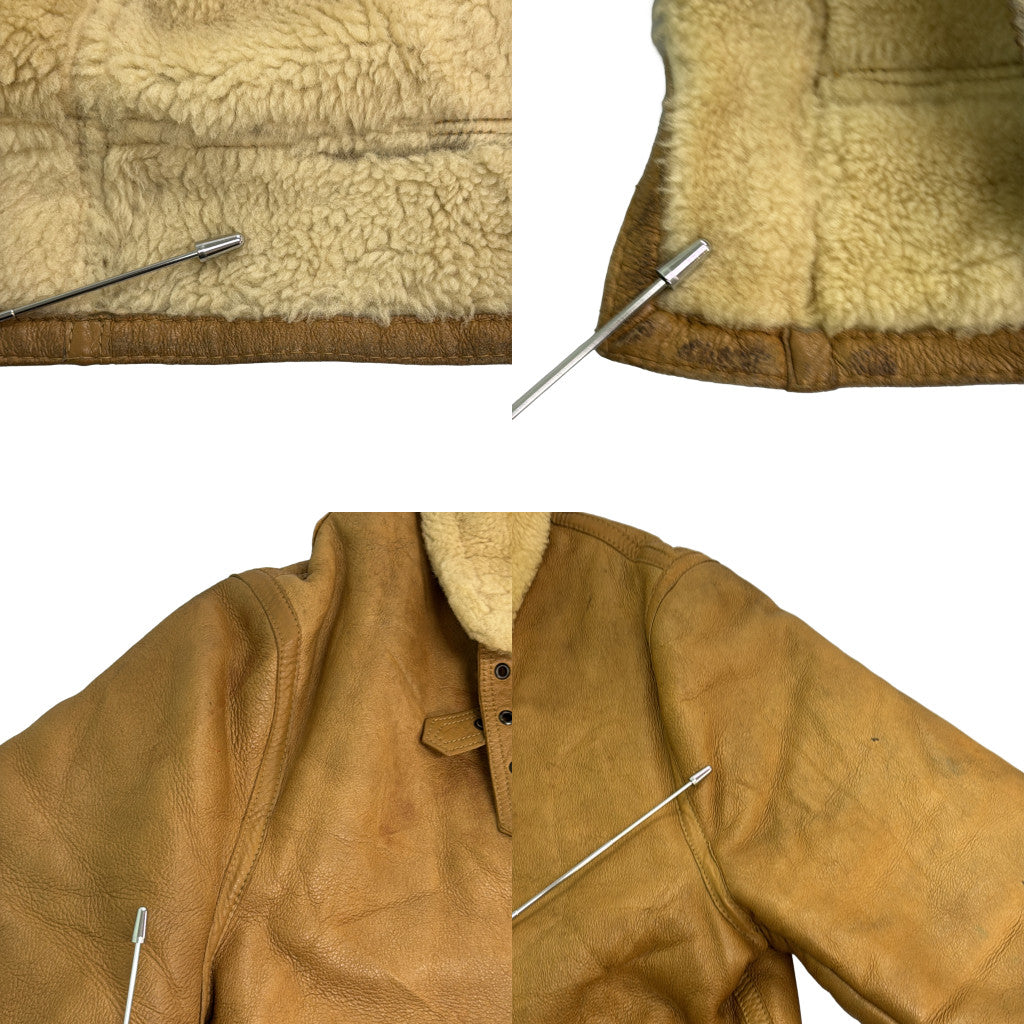 90s MONSIEUR Shearling Leather Jacket