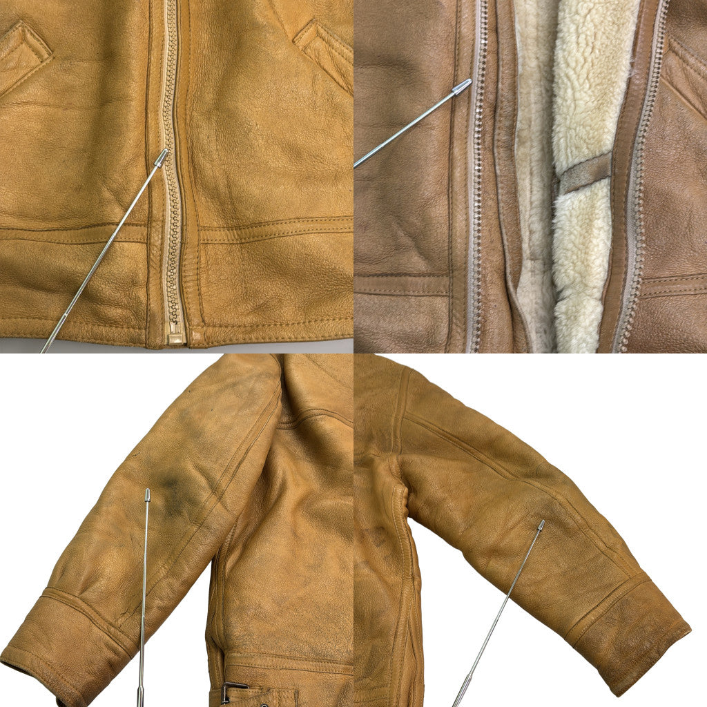 90s MONSIEUR Shearling Leather Jacket