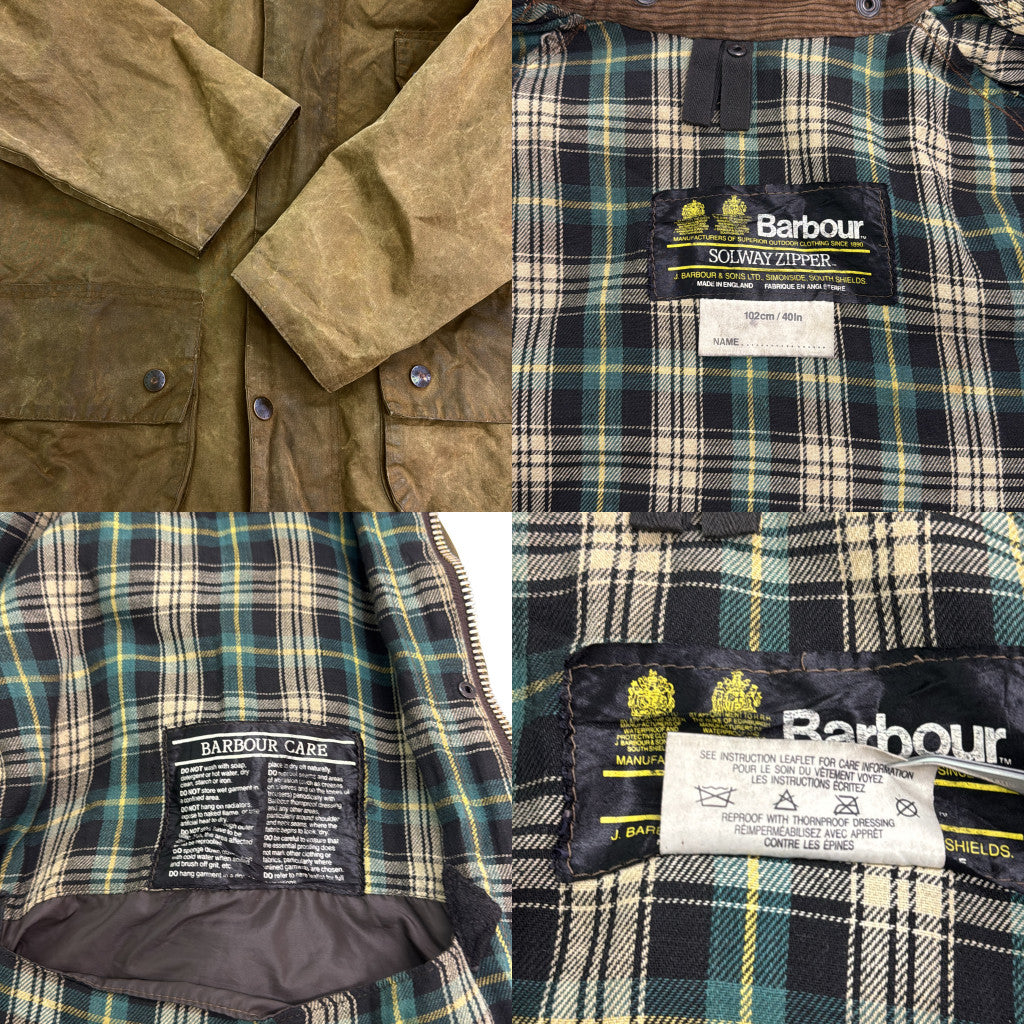 80s Barbour SOLWAY ZIPPER Oiled Jacket