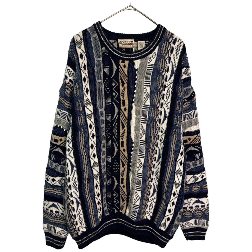 90s COTTON TRADERS 3D Knit Sweater