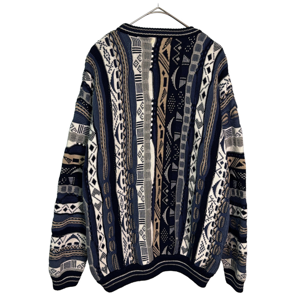 90s COTTON TRADERS 3D Knit Sweater