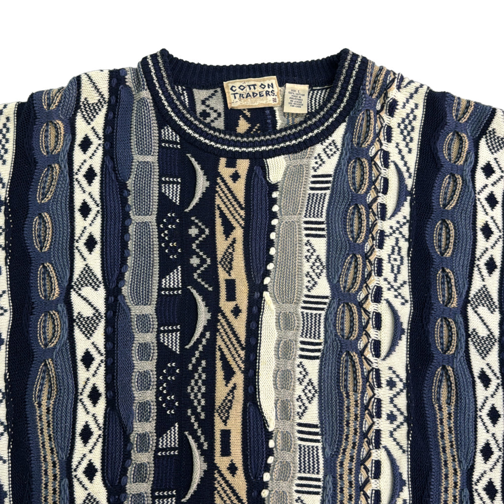 90s COTTON TRADERS 3D Knit Sweater