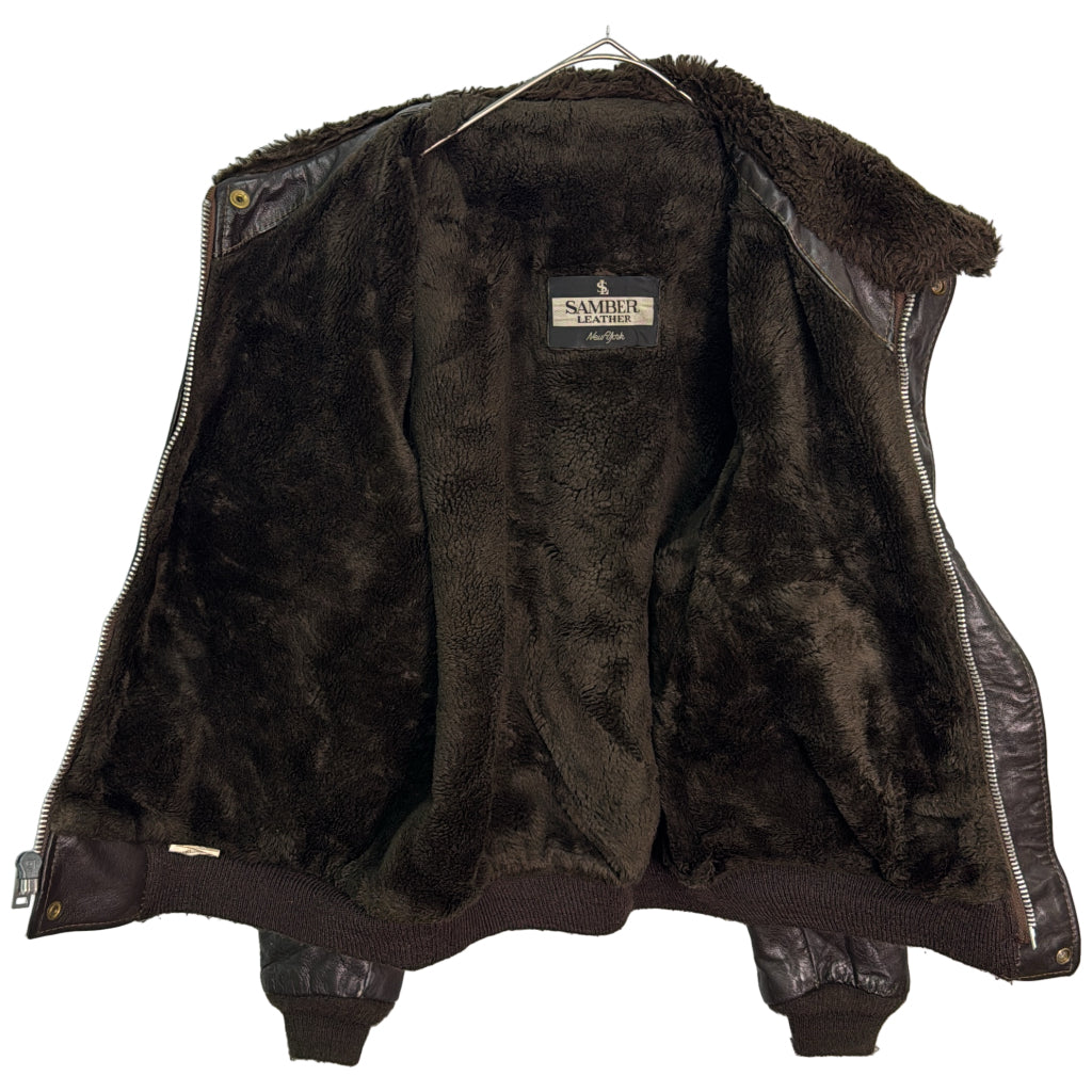 80s SAMBER LEATHER Leather Jacket