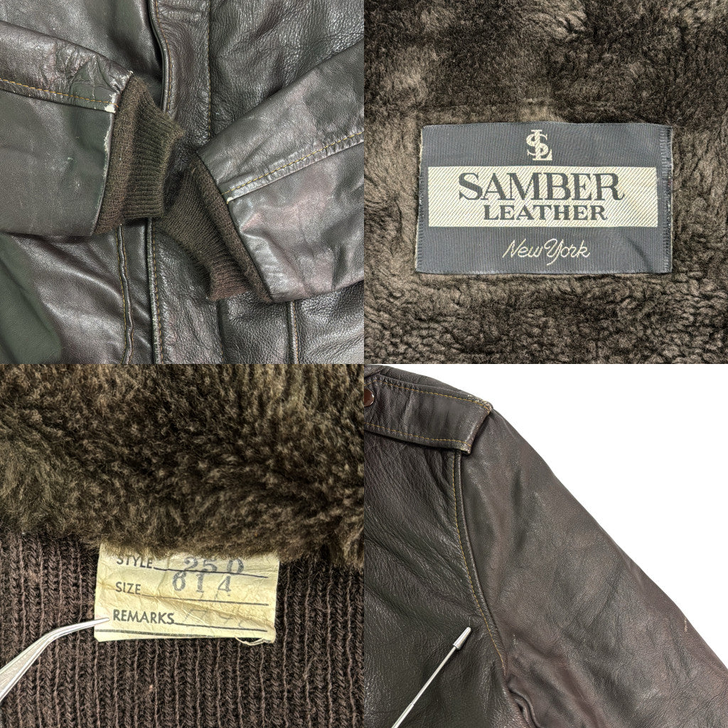 80s SAMBER LEATHER Leather Jacket