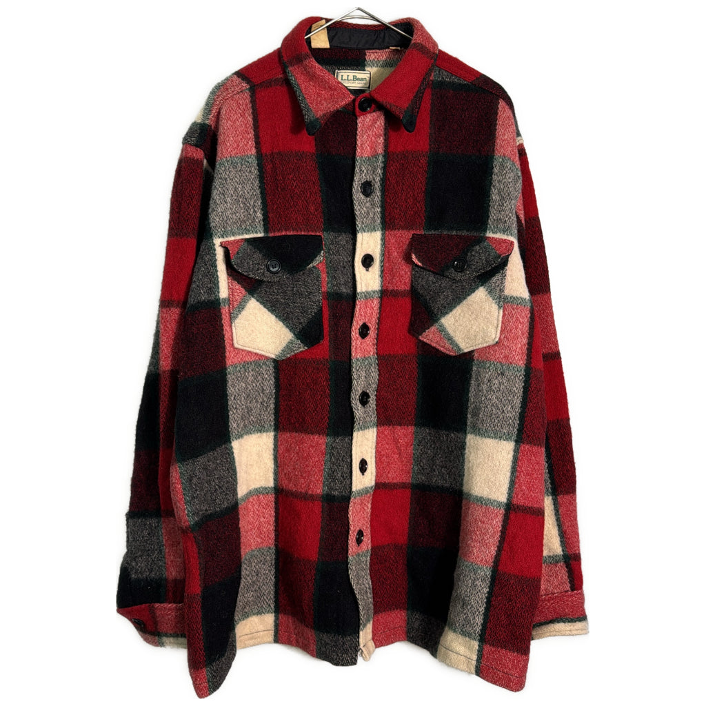 80s L.L.Bean Shirt Jacket Wool Shirt
