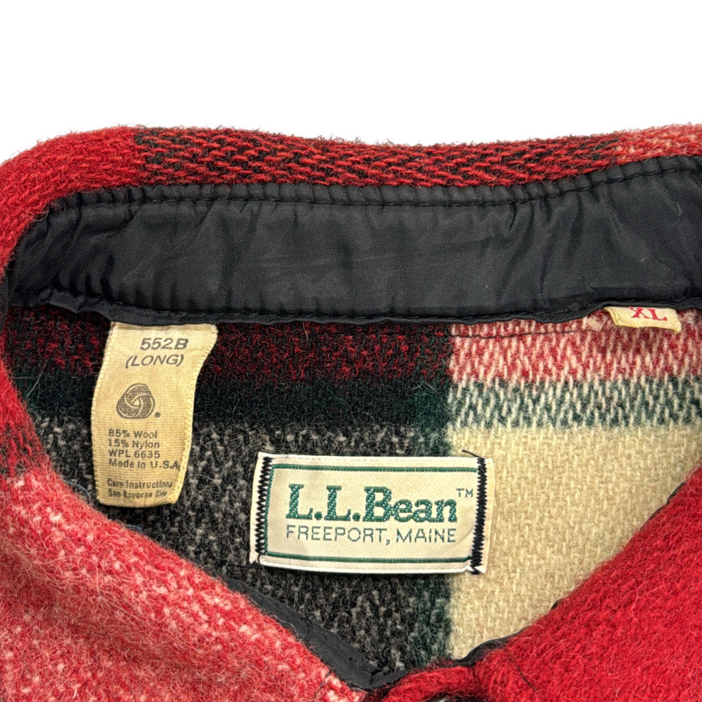 80s L.L.Bean Shirt Jacket Wool Shirt