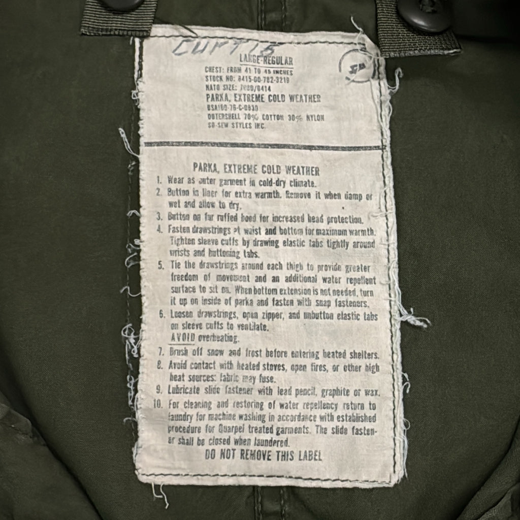 70s U.S. ARMY M-65 Fishtail Parka Military Jacket