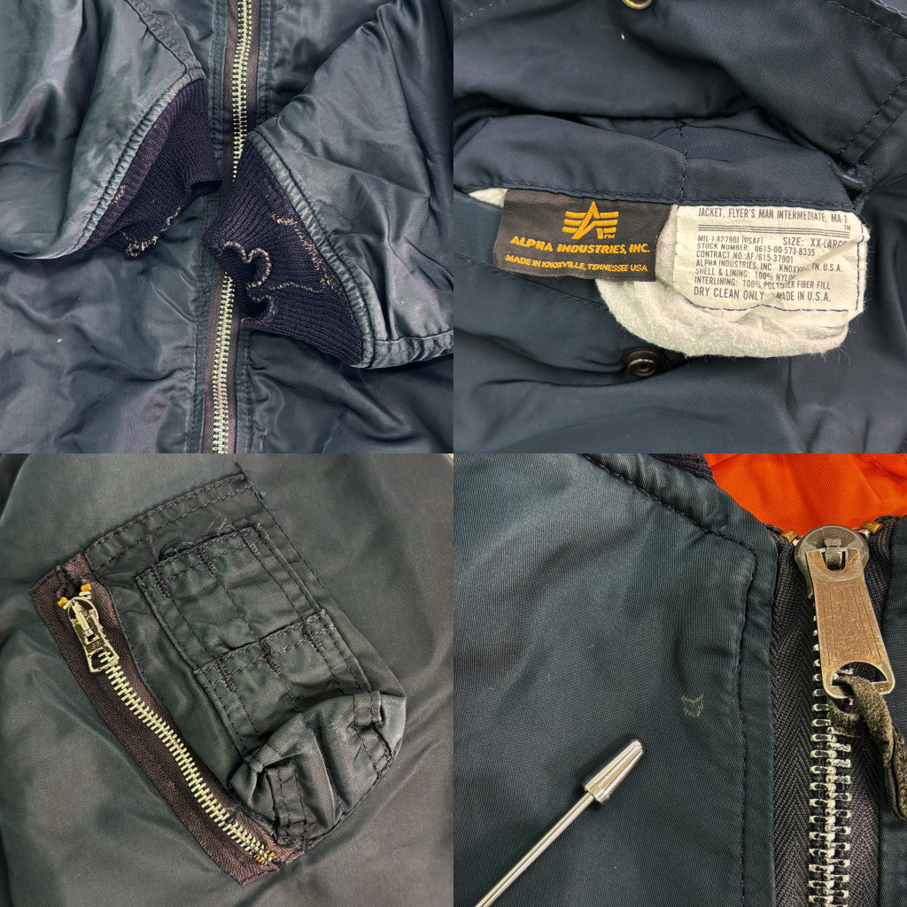 90s ALPHA INDUSTRIES MA-1 Flight Jacket Military Jacket