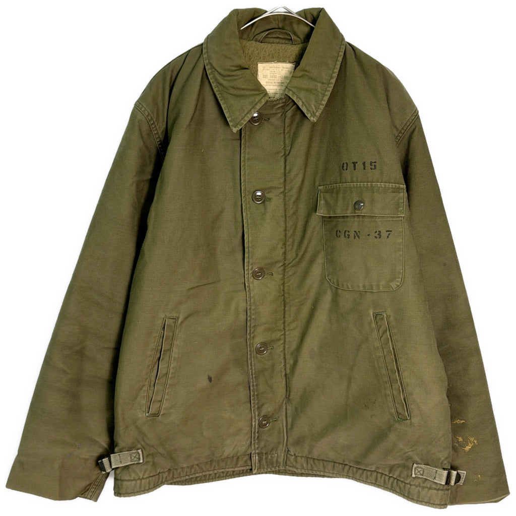80s U.S. NAVY A-2 Deck Jacket Military Jacket