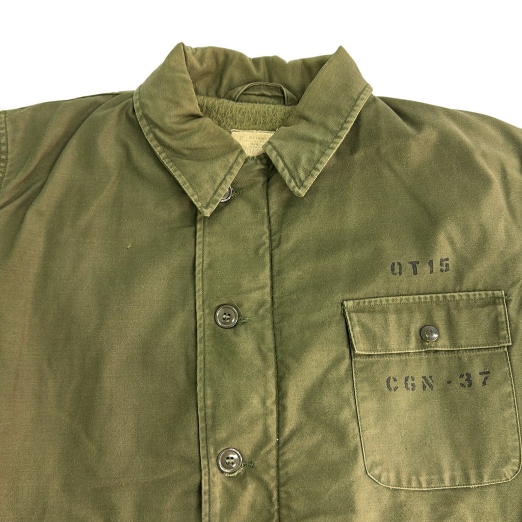 80s U.S. NAVY A-2 Deck Jacket Military Jacket