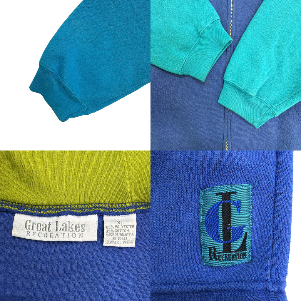 90s Great Lakes RECREATION Full Zip Hoodie