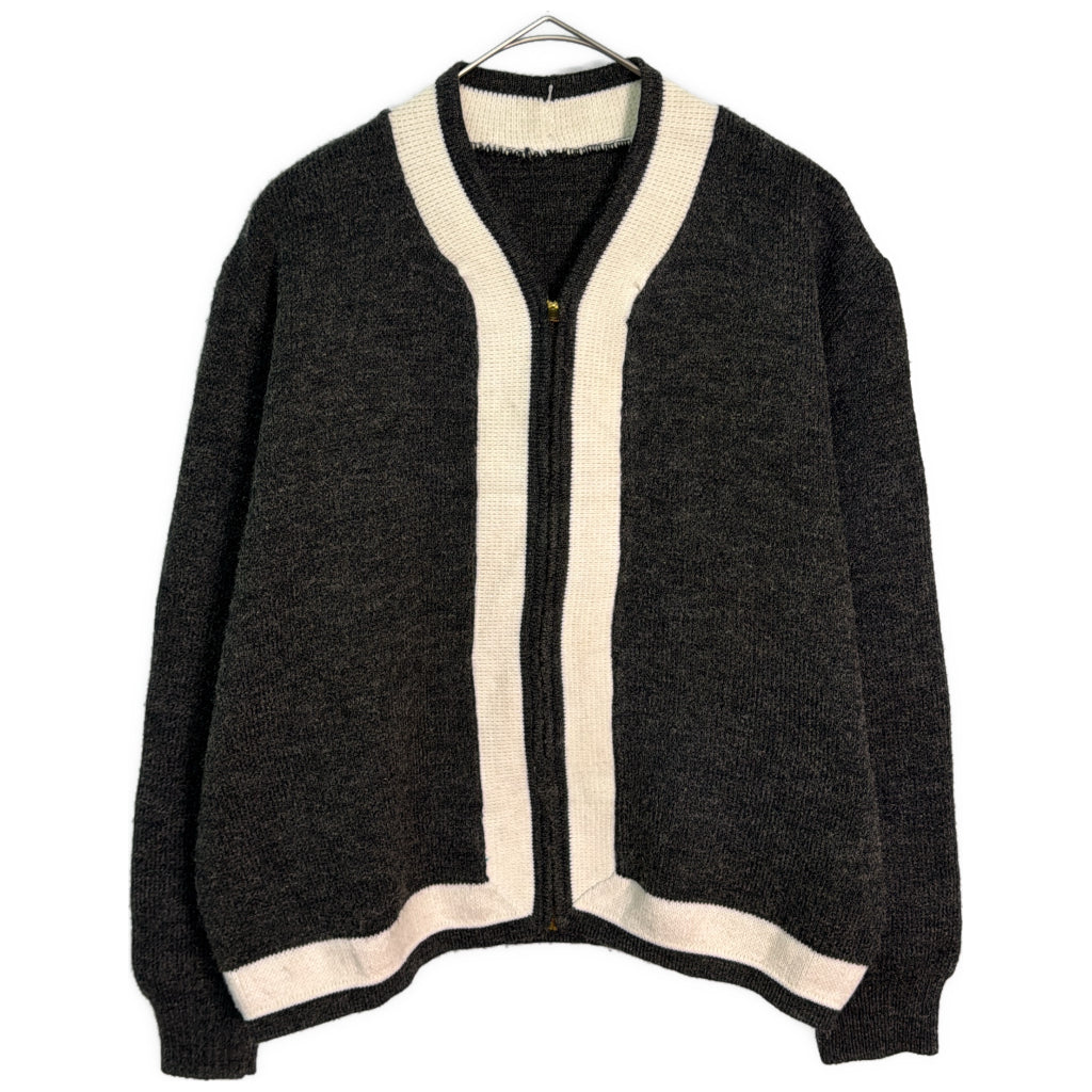 60s Full Zip Wool Sweater