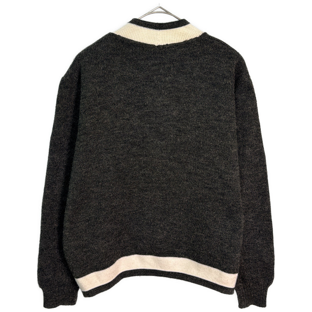 60s Full Zip Wool Sweater