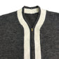 60s Full Zip Wool Sweater
