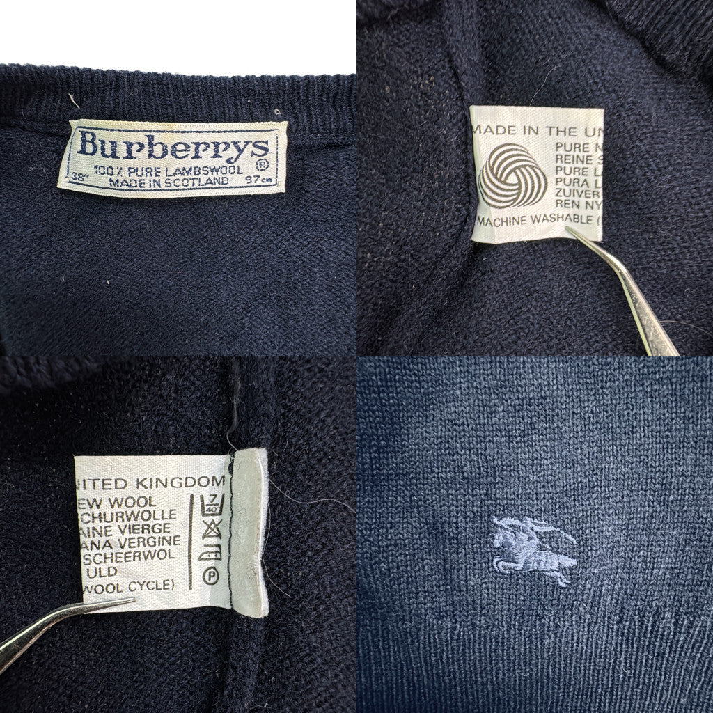 90s Burberrys V-Neck Sweater
