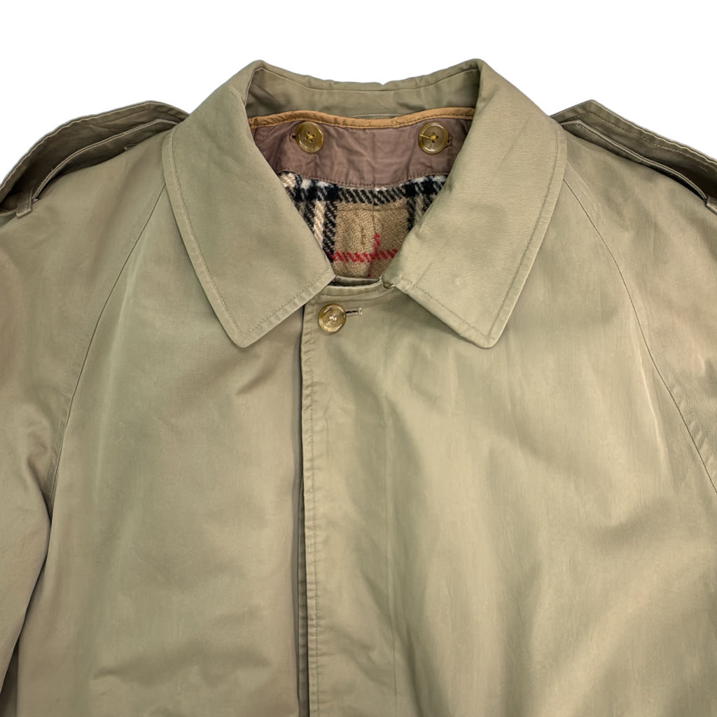 80s Burberrys Balmacaan Trench Coat